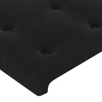 Thumbnail for Kopfteil mit Ohren Schwarz 83x23x118/128 cm Samt