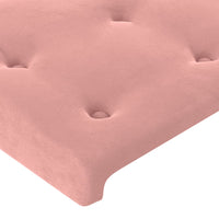 Thumbnail for Kopfteil mit Ohren Rosa 93x23x118/128 cm Samt