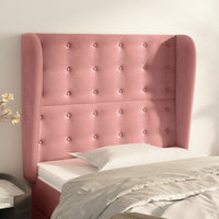 Thumbnail for Kopfteil mit Ohren Rosa 93x23x118/128 cm Samt