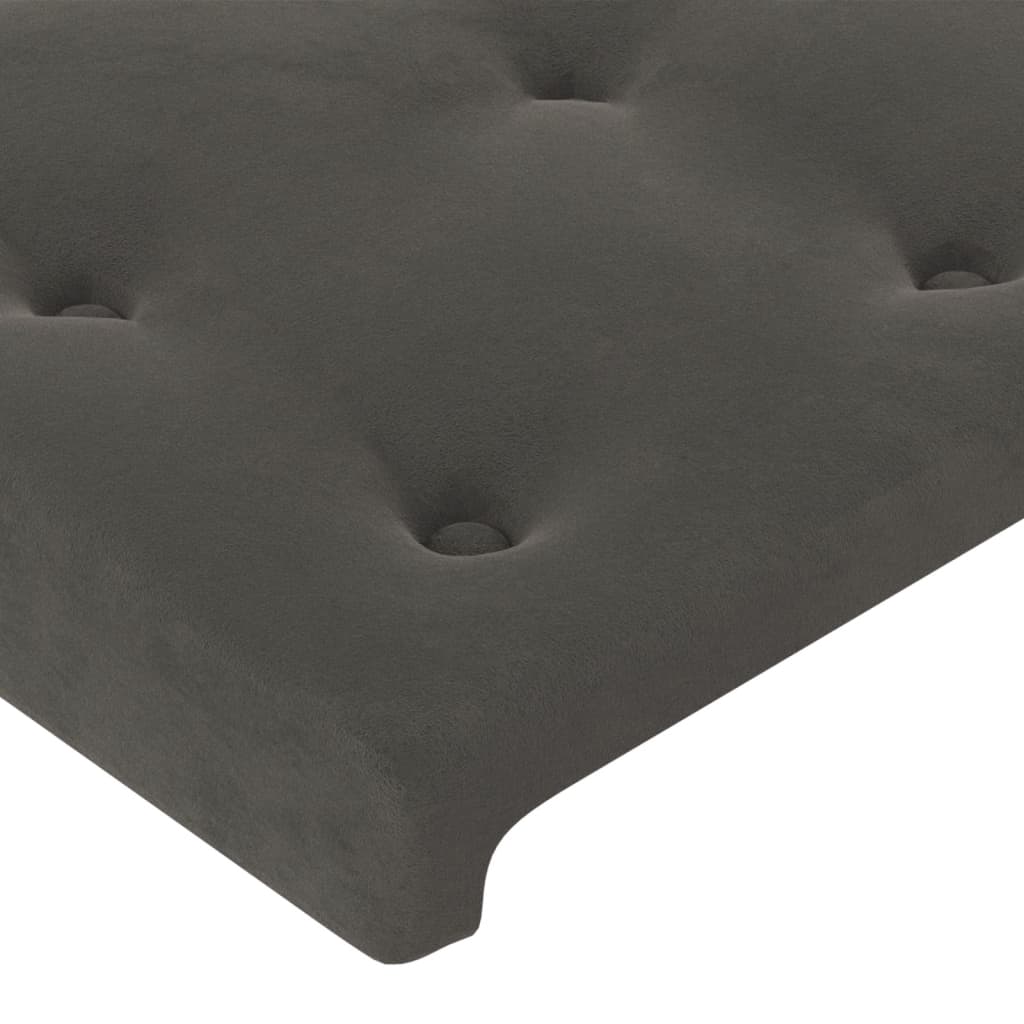 Kopfteil mit Ohren Dunkelgrau 103x23x118/128 cm Samt