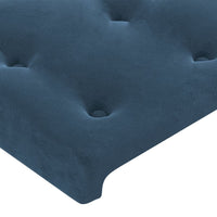 Thumbnail for Kopfteil mit Ohren Dunkelblau 147x23x118/128 cm Samt