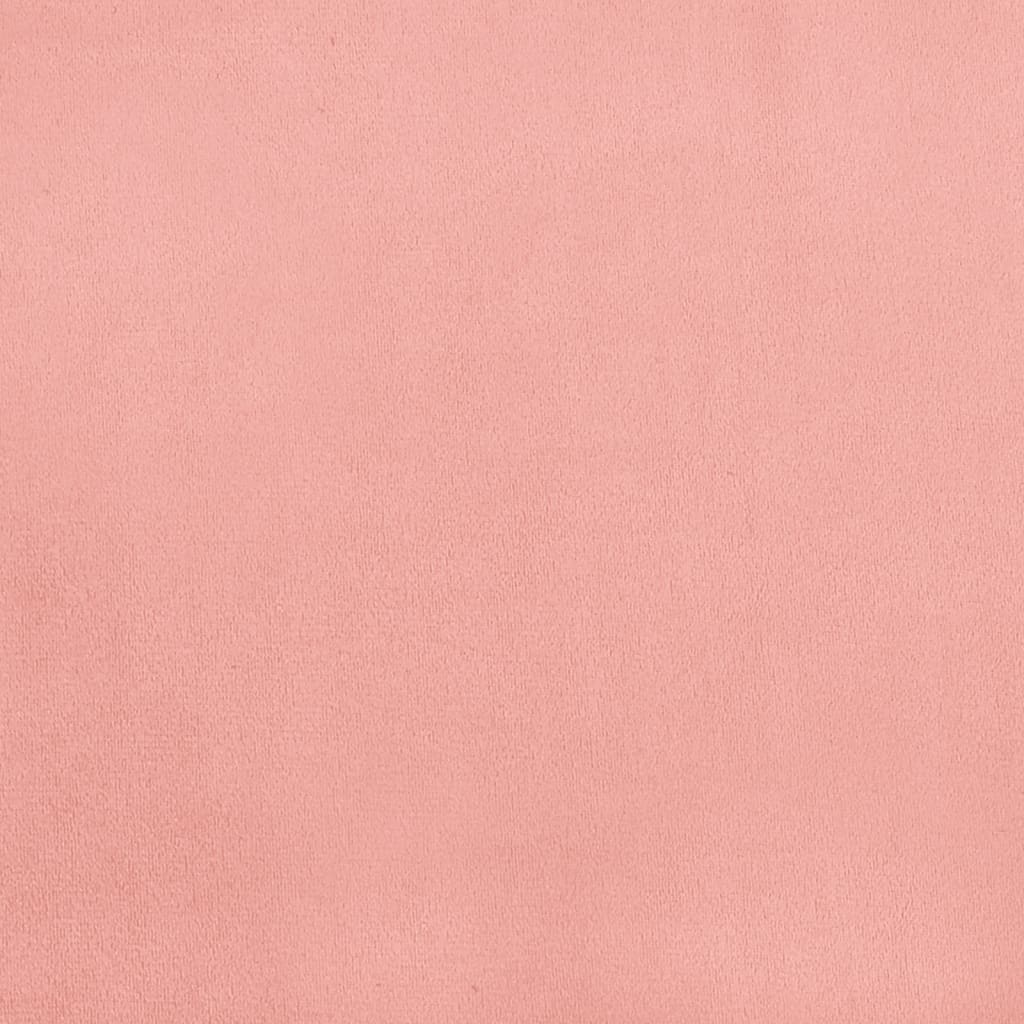 Kopfteil mit Ohren Rosa 183x23x118/128 cm Samt