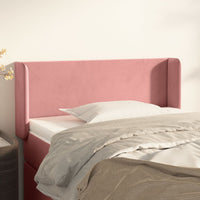Thumbnail for Kopfteil mit Ohren Rosa 93x16x78/88 cm Samt