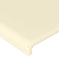 Thumbnail for Kopfteil mit Ohren Creme 103x16x78/88 cm Kunstleder