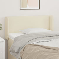 Thumbnail for Kopfteil mit Ohren Creme 103x16x78/88 cm Kunstleder