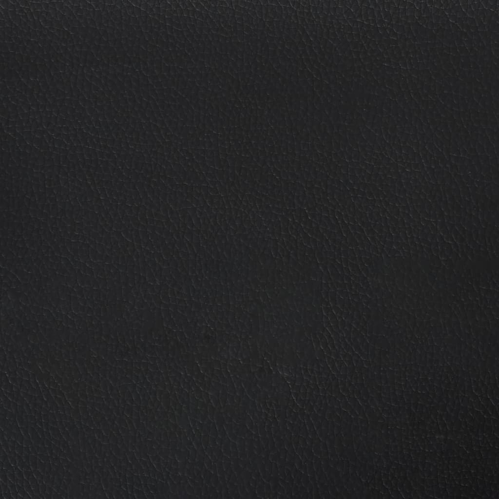 Kopfteil mit Ohren Schwarz 203x16x78/88 cm Kunstleder