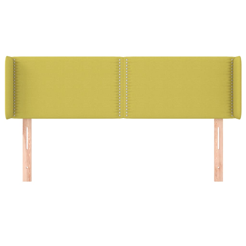 Kopfteil mit Ohren Grün 147x16x78/88 cm Stoff