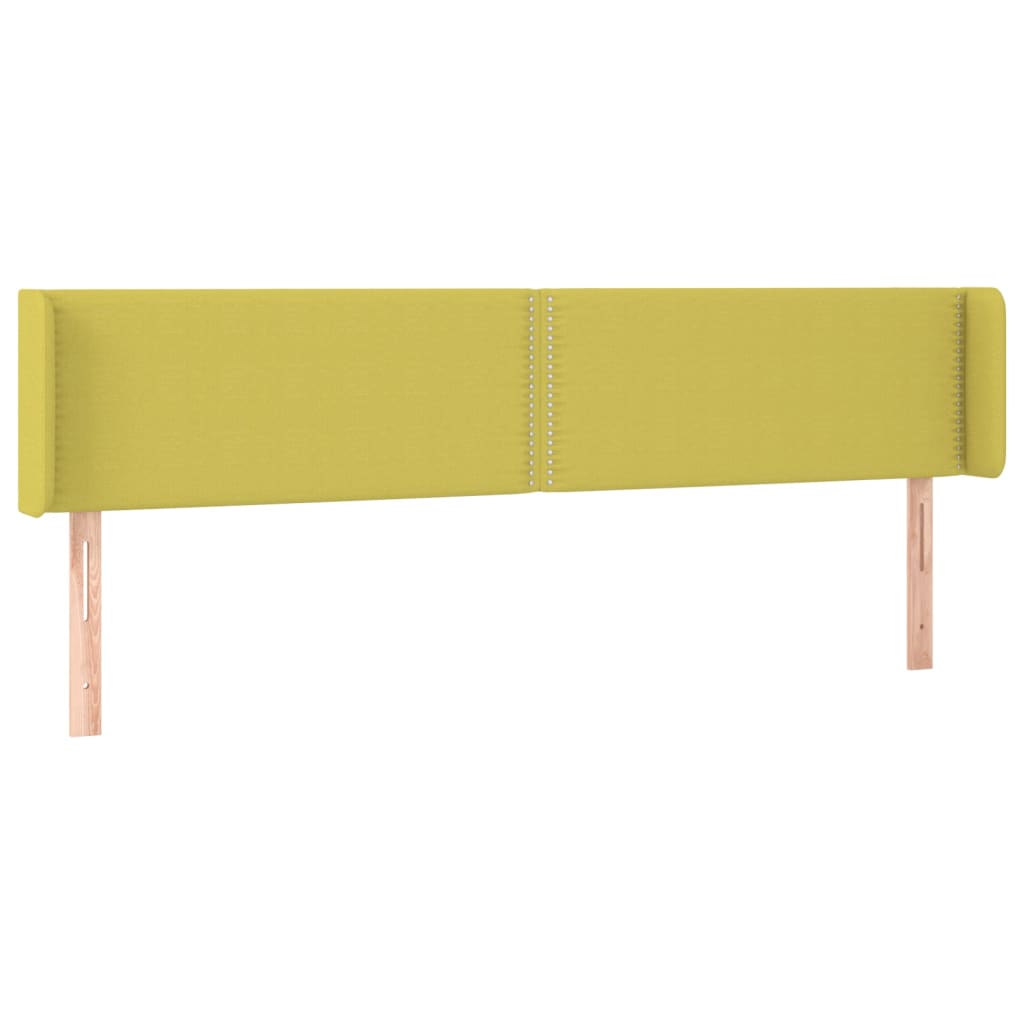Kopfteil mit Ohren Grün 163x16x78/88 cm Stoff