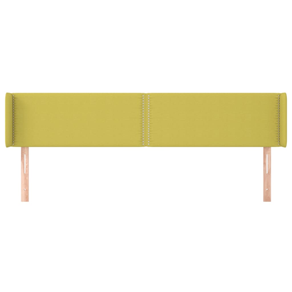 Kopfteil mit Ohren Grün 163x16x78/88 cm Stoff