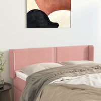 Thumbnail for Kopfteil mit Ohren Rosa 147x16x78/88 cm Samt