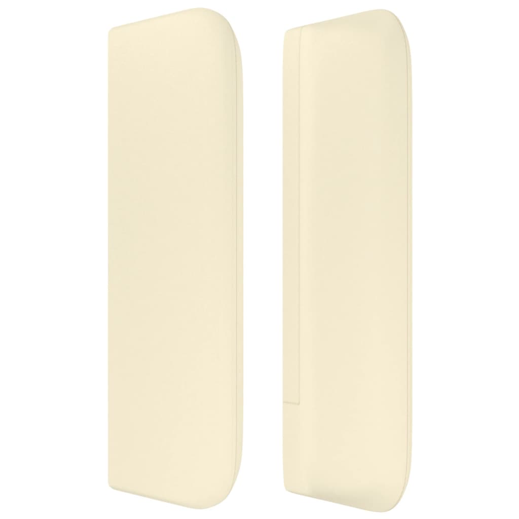 Kopfteil mit Ohren Creme 163x16x78/88 cm Kunstleder