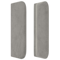 Thumbnail for Kopfteil mit Ohren Hellgrau 147x16x78/88 cm Samt