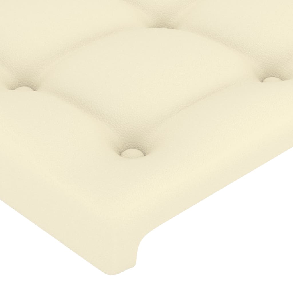 Kopfteil mit Ohren Creme 83x16x78/88 cm Kunstleder