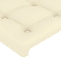 Thumbnail for Kopfteil mit Ohren Creme 83x16x78/88 cm Kunstleder