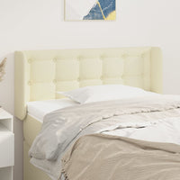 Thumbnail for Kopfteil mit Ohren Creme 83x16x78/88 cm Kunstleder