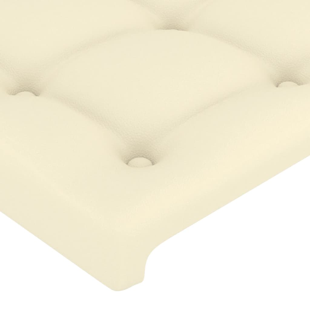 Kopfteil mit Ohren Creme 103x16x78/88 cm Kunstleder