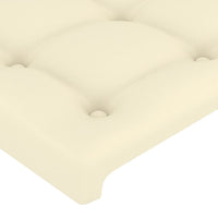 Thumbnail for Kopfteil mit Ohren Creme 103x16x78/88 cm Kunstleder