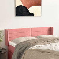 Thumbnail for Kopfteil mit Ohren Rosa 147x16x78/88 cm Samt