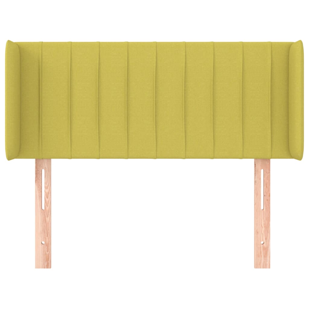 Kopfteil mit Ohren Grün 93x16x78/88 cm Stoff