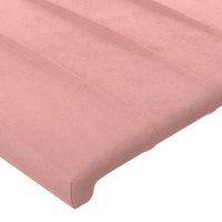 Thumbnail for Kopfteil mit Ohren Rosa 147x16x78/88 cm Samt