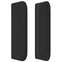 Thumbnail for Kopfteil mit Ohren Schwarz 203x16x78/88 cm Samt
