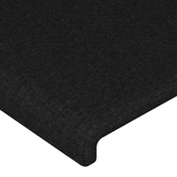 Thumbnail for Kopfteil mit Ohren Schwarz 83x16x118/128 cm Stoff