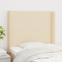Thumbnail for Kopfteil mit Ohren Creme 83x16x118/128 cm Stoff