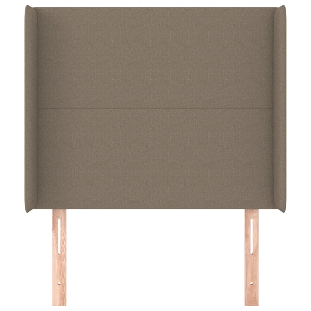 Kopfteil mit Ohren Taupe 93x16x118/128 cm Stoff