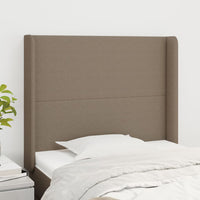 Thumbnail for Kopfteil mit Ohren Taupe 93x16x118/128 cm Stoff