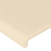 Thumbnail for Kopfteil mit Ohren Creme 103x16x118/128 cm Stoff
