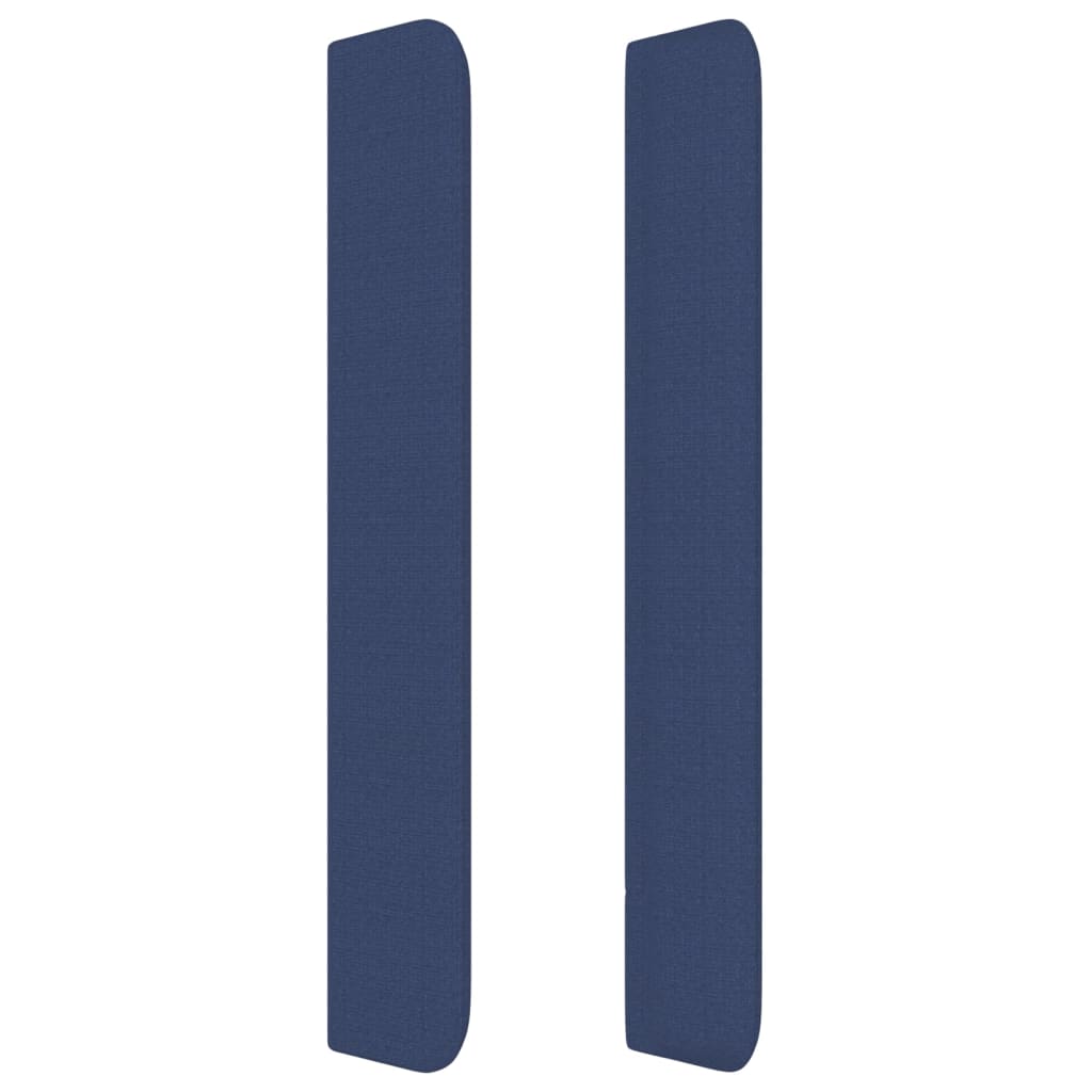 Kopfteil mit Ohren Blau 203x16x118/128 cm Stoff