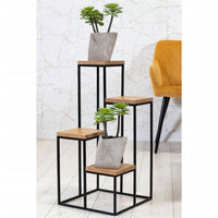 Thumbnail for Home&Styling Pflanzenständer mit 4 Ablagen Natur und Schwarz