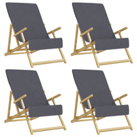 Thumbnail for Strandtücher 4 Stk. Anthrazit 60x135 cm Stoff 400 GSM