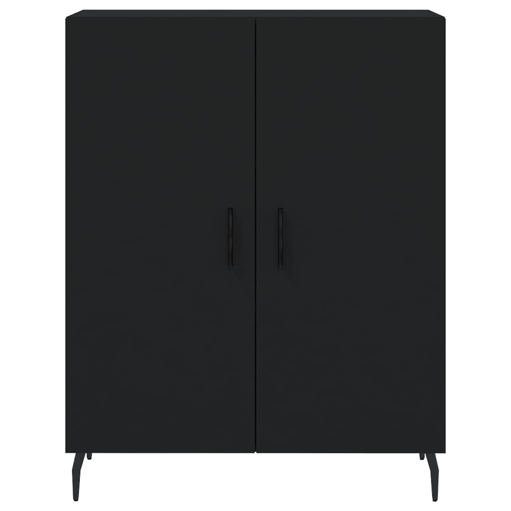 Highboard Schwarz 69,5x34x180 cm Holzwerkstoff