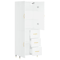 Thumbnail for Highboard Weiß 69,5x34x180 cm Holzwerkstoff