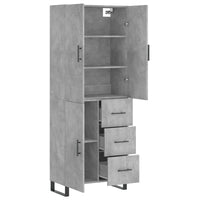 Thumbnail for Highboard Betongrau 69,5x34x180 cm Holzwerkstoff