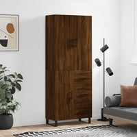 Thumbnail for Highboard Braun Eichen-Optik 69,5x34x180 cm Holzwerkstoff