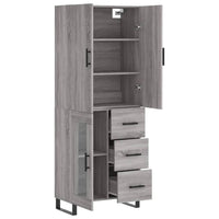 Thumbnail for Highboard Grau Sonoma 69,5x34x180 cm Holzwerkstoff