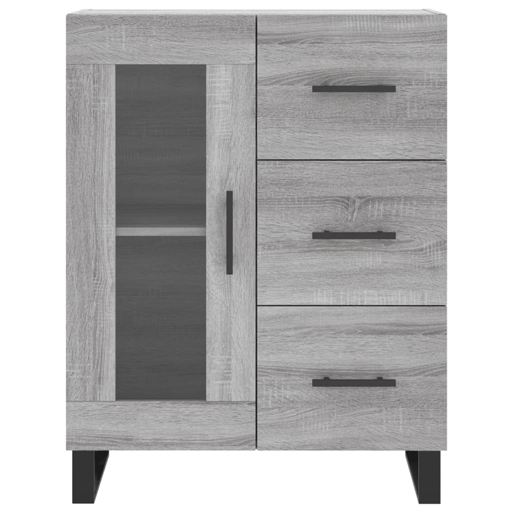 Highboard Grau Sonoma 69,5x34x180 cm Holzwerkstoff