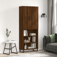 Thumbnail for Highboard Braun Eichen-Optik 69,5x34x180 cm Holzwerkstoff