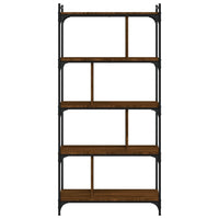 Thumbnail for Bücherregal 5 Böden Braun Eiche-Optik 76x32x158cm Holzwerkstoff