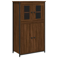 Thumbnail for Highboard Braun Eichen-Optik 62x32x106,5 cm Holzwerkstoff