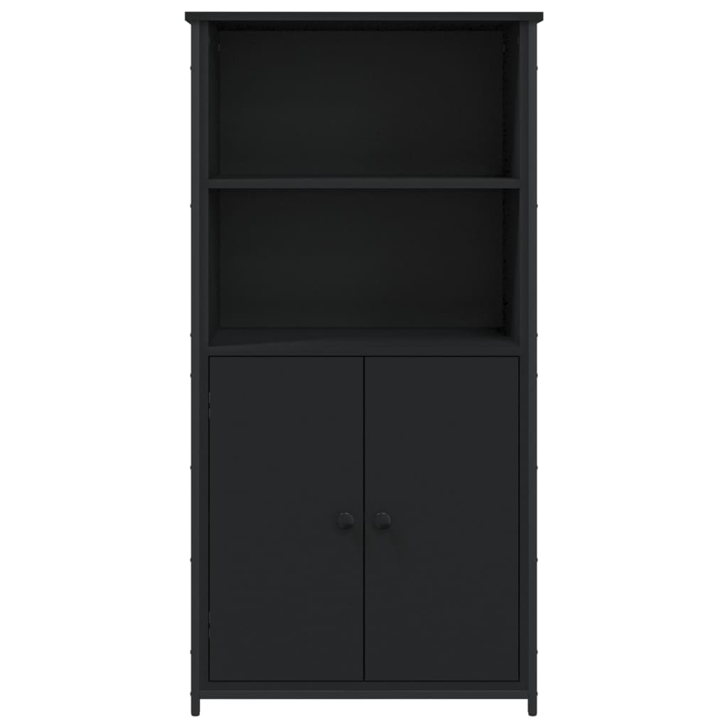 Highboard Schwarz 62x36x121,5 cm Holzwerkstoff