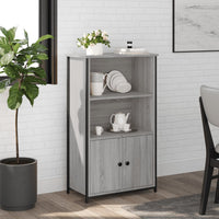Thumbnail for Highboard Grau Sonoma 62x32x103,5 cm Holzwerkstoff