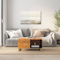Thumbnail for Couchtisch Braun und Schwarz 80x50x40 cm Massivholz Mango