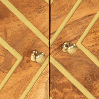 Thumbnail for Couchtisch Braun und Schwarz 80x50x40 cm Massivholz Mango