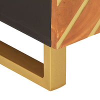 Thumbnail for Couchtisch Braun und Schwarz 80x50x40 cm Massivholz Mango
