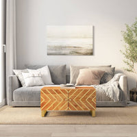 Thumbnail for Couchtisch Braun und Schwarz 80x50x40 cm Massivholz Mango