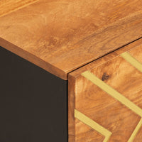 Thumbnail for Couchtisch Braun und Schwarz 100x54x40 cm Massivholz Mango