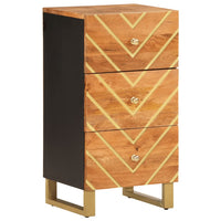 Thumbnail for Beistellschrank Braun und Schwarz 40x33,5x75 Massivholz Mango